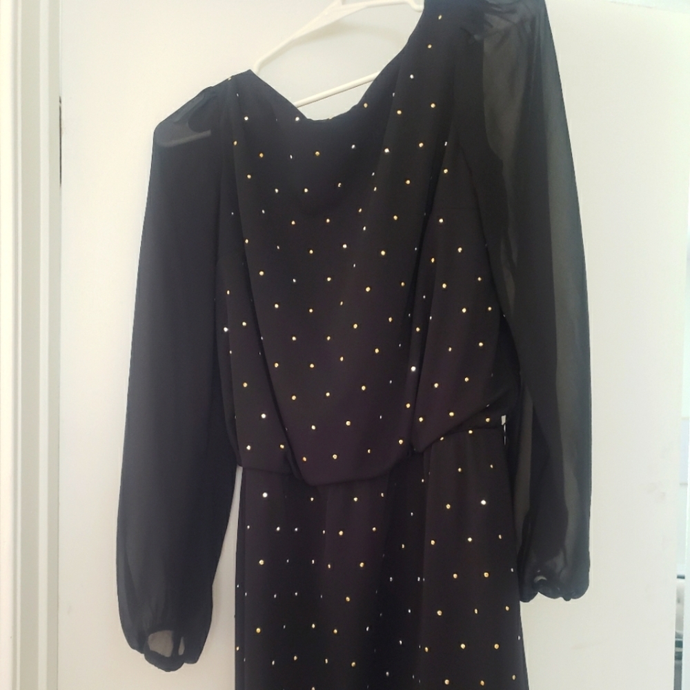 WHBM Black Sequin Dress